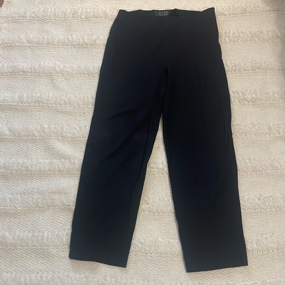 Vintage Spenser Jeremy ankle pants high waisted cotton spandex side zipper black